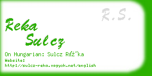 reka sulcz business card